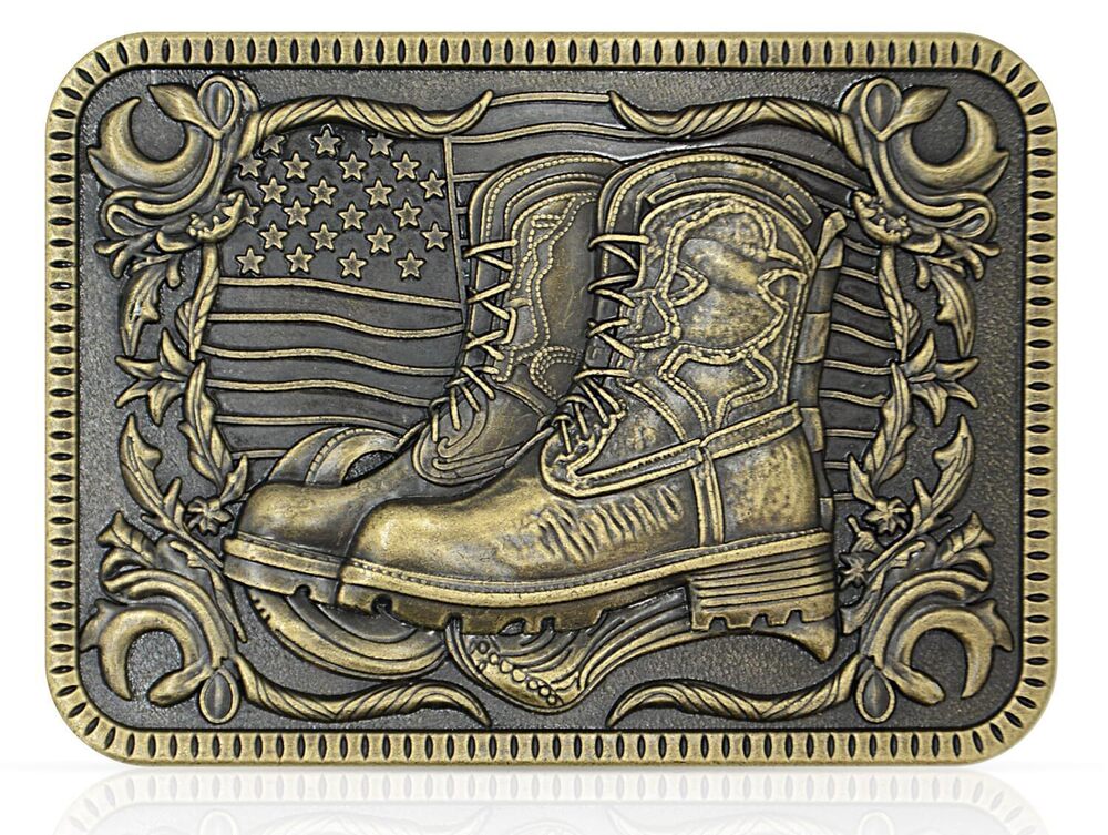 3003 Belt Buckle Western Cowboy - Military Boot Belt Buckle Cowboy Rodeo